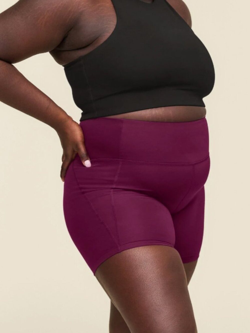 Girlfriend Collective - High-Rise Run Short - Plum